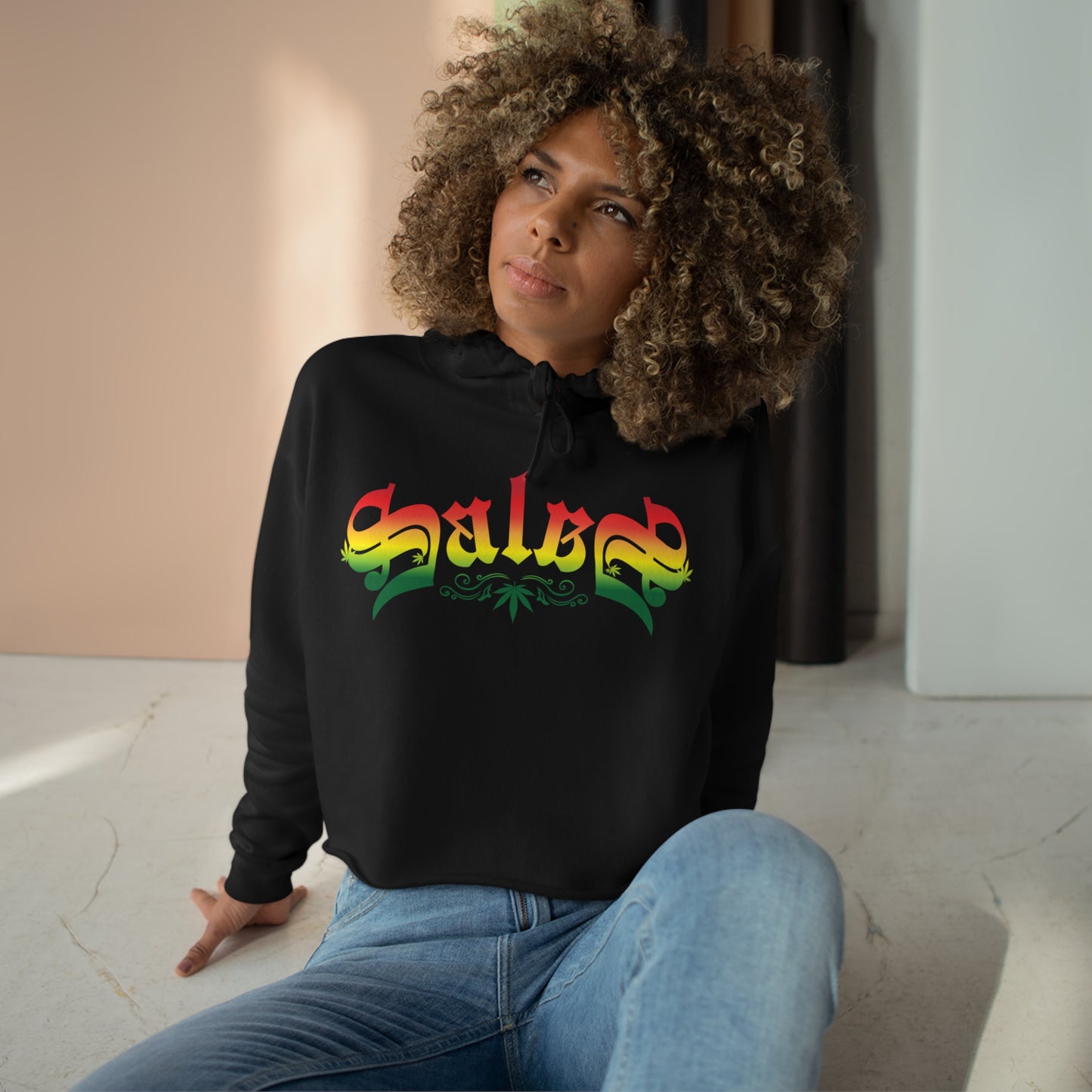Salas Rasta Colors - Crop Hoodie