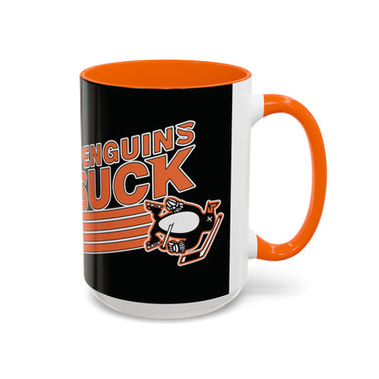 Penguins Suck (for Philadelphia fans) - Accent Coffee Mug, 11oz