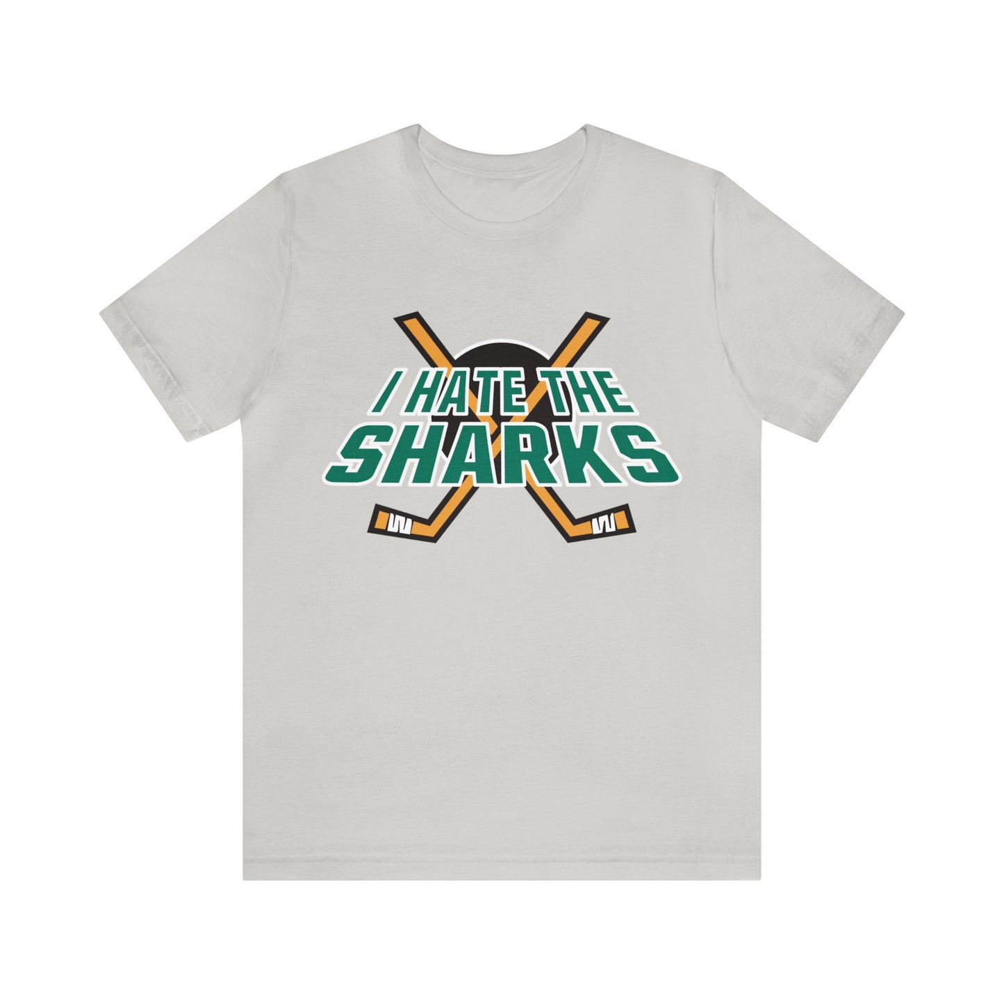 I Hate Sharks (for Ducks fans) - Unisex Jersey Short Sleeve Tee