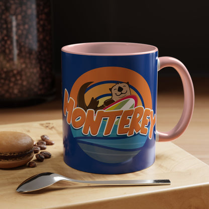 Board Bandit, Monterey, California -  Surfboard Stealing Otter - Accent Coffee Mug – 11/15oz