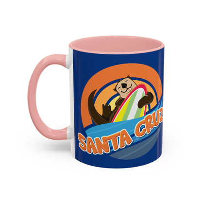 Board Bandit, Santa Cruz, California -  Surfboard Stealing Otter - Accent Coffee Mug – 11/15oz