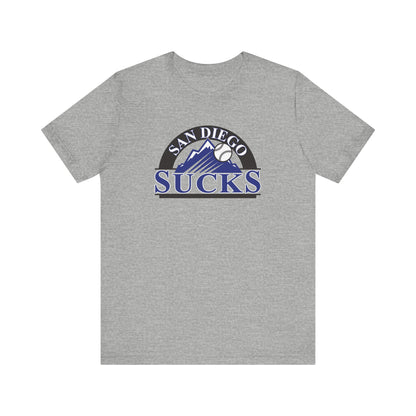 San Diego Sucks (for Colorado Rockies fans) - Unisex Jersey Short Sleeve Tee