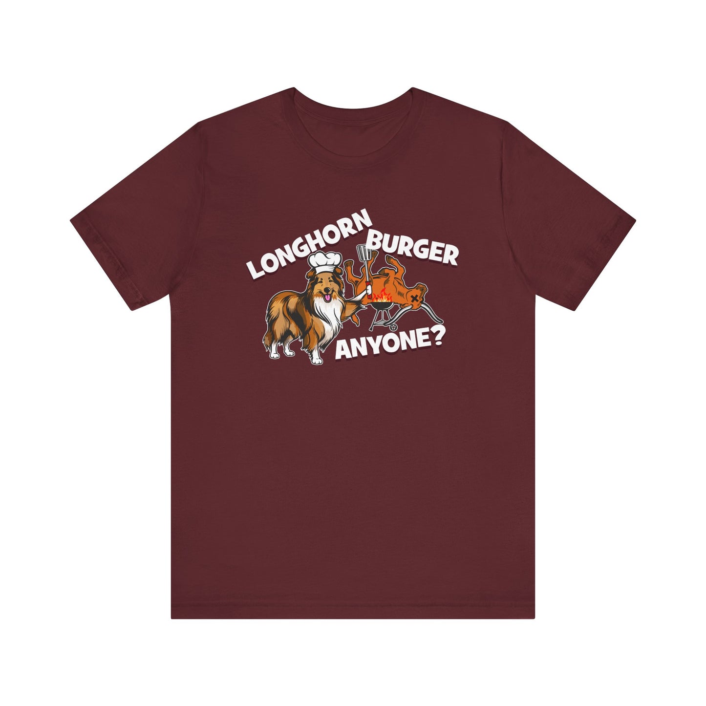 Longhorn Burger Anyone? (for A&M fans) - Unisex Jersey Short Sleeve Tee