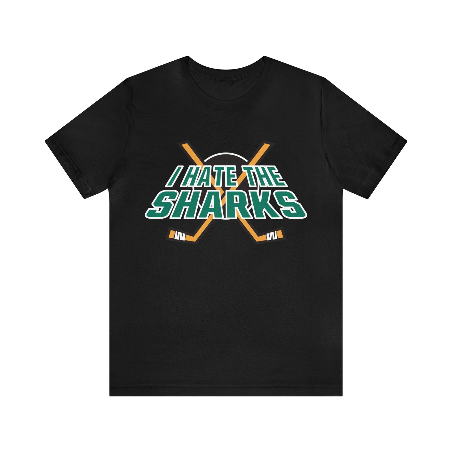 I Hate Sharks (for Ducks fans) - Unisex Jersey Short Sleeve Tee