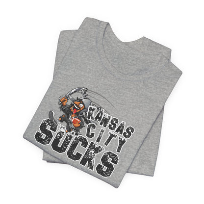 KC Sux (for Las Vegas fans) - Unisex Jersey Short Sleeve Tee