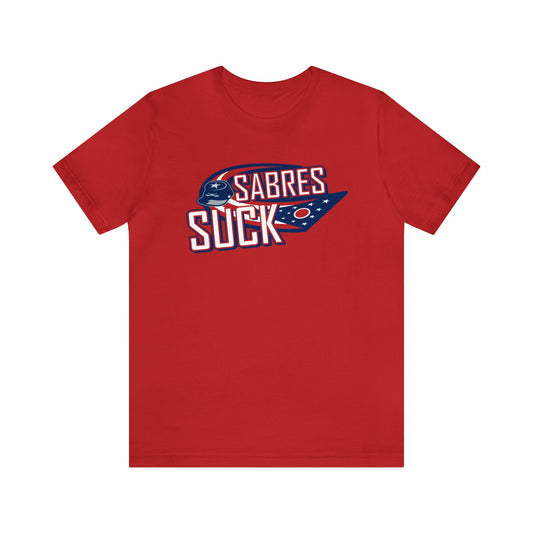 The Saybres Suck (for Blue Jacket fans) - Unisex Jersey Short Sleeve Tee