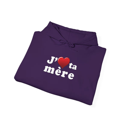 J' ♥ te mère - Unisex Heavy Blend™ Hooded Sweatshirt