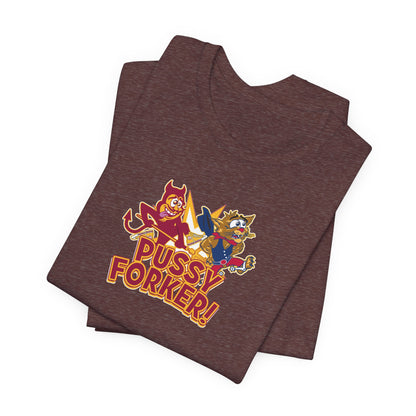 Pussycat Forker (for Tempe fans) - Unisex Jersey Short Sleeve Tee