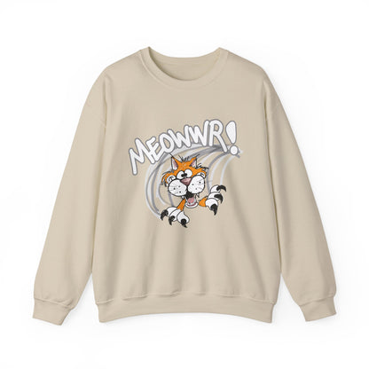 Action Cat (Meowwr!) - Unisex Heavy Blend™ Crewneck Sweatshirt