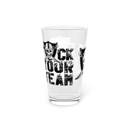 The Nation, Skull & Shield Pint Glass, 16oz | Perfect for Vegas / Oakland fans