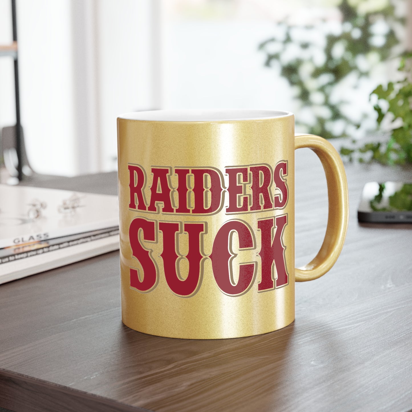 Vegas Sucks (for San Francisco fans) - Metallic Gold Mug