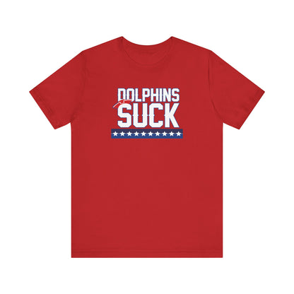 Shiny Mammal Fish Suck (for New England fans) - Unisex Jersey Short Sleeve Tee
