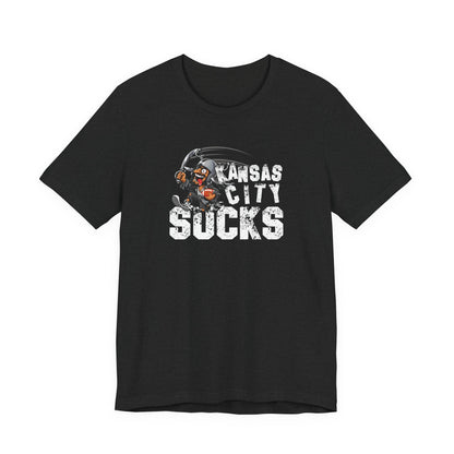 KC Sux (for Las Vegas fans) - Unisex Jersey Short Sleeve Tee