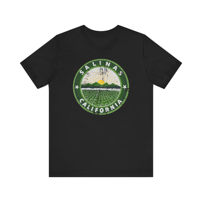 Salinas, California (retro city logo) - Unisex Jersey Short Sleeve Tee