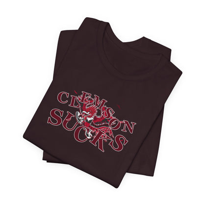 Clemson Sucks (for South Carolina fans) -   Crazy Fighting Rooster T-Shirt
