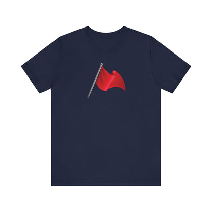 Walking Red Flag (flag front & flag reversed on back)  - Unisex Jersey Short Sleeve Tee