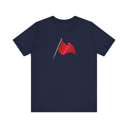 Walking Red Flag (flag front & flag reversed on back)  - Unisex Jersey Short Sleeve Tee