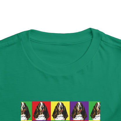 Basset Hound Pop Art - Toddler Tee