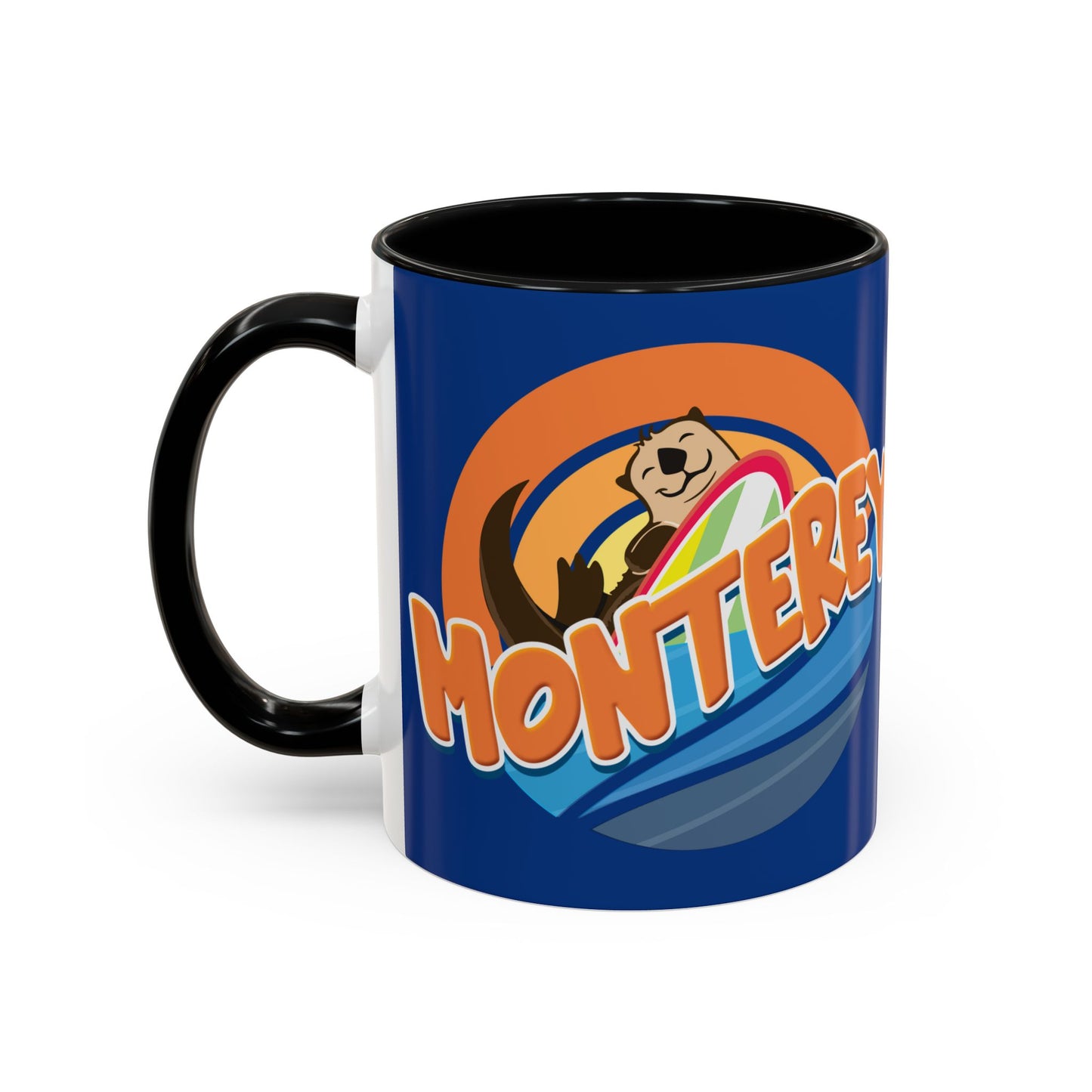 Board Bandit, Monterey, California -  Surfboard Stealing Otter - Accent Coffee Mug – 11/15oz