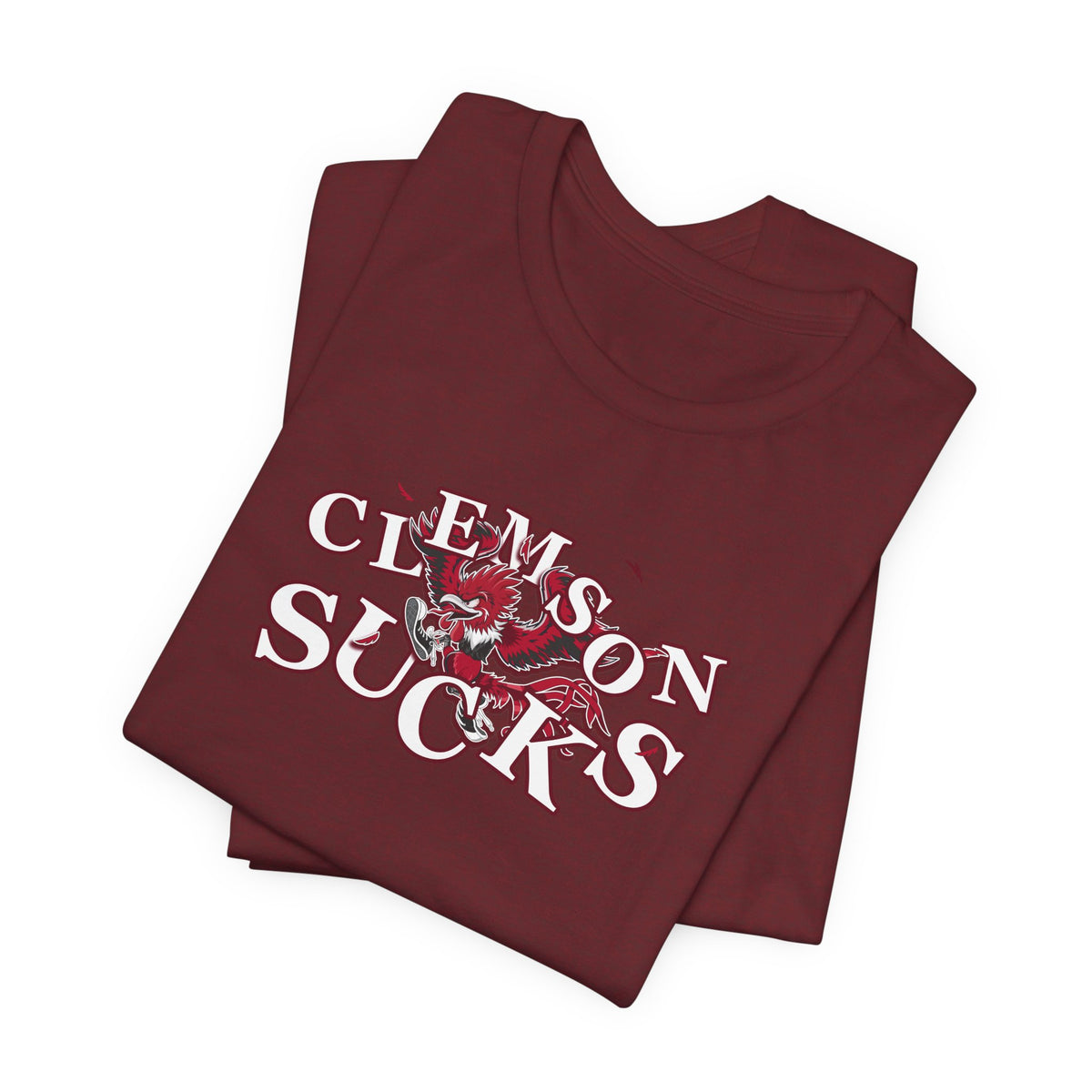 Clemson Sucks (for South Carolina fans) -   Crazy Fighting Rooster T-Shirt