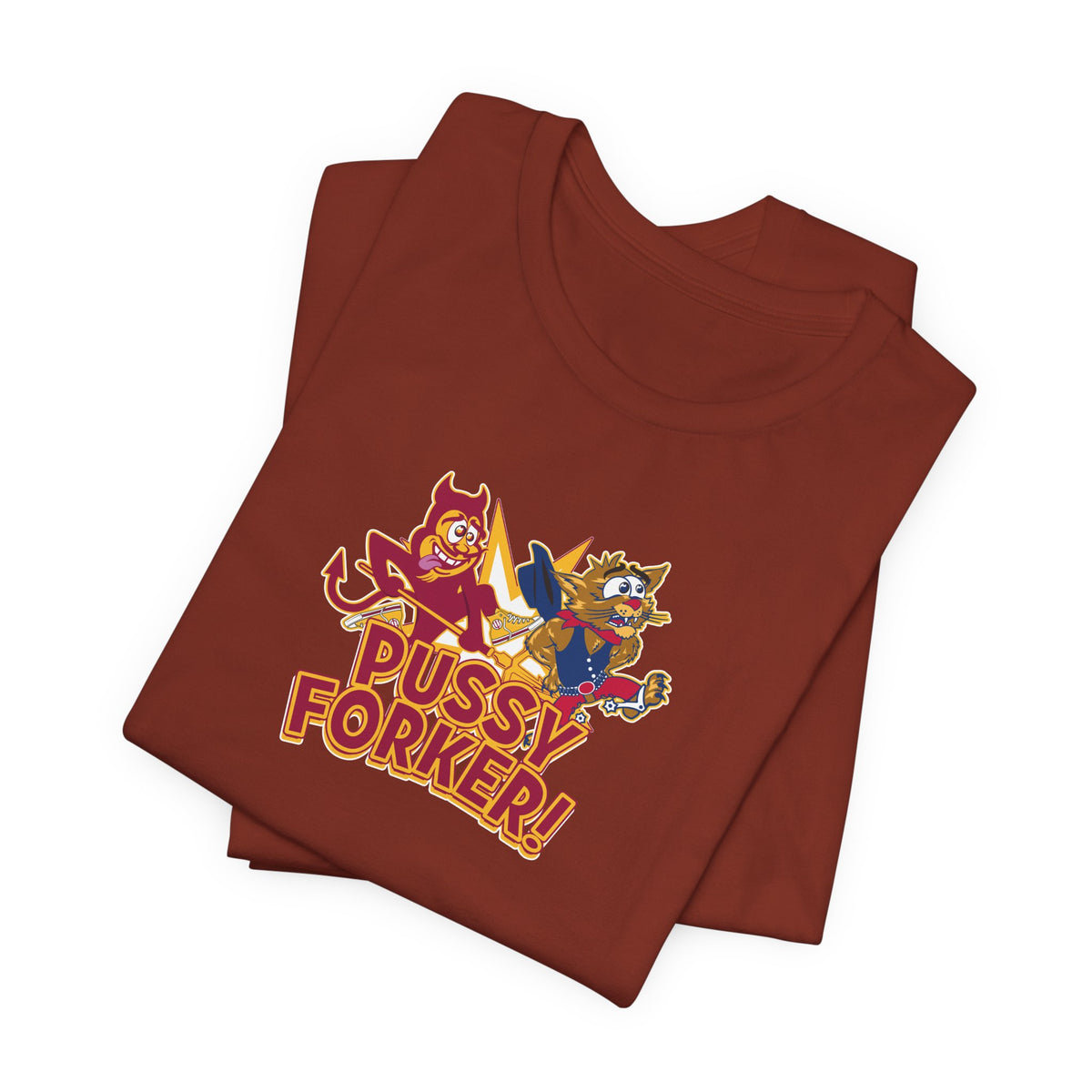 Pussycat Forker (for Tempe fans) - Unisex Jersey Short Sleeve Tee