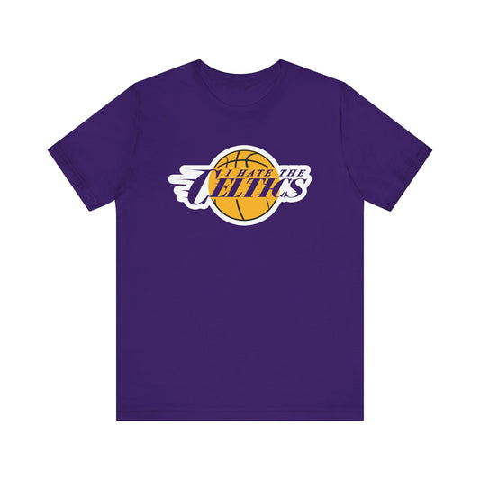 I Hate The Boston Team (for Lake Show fans) - Unisex Jersey Short Sleeve Tee