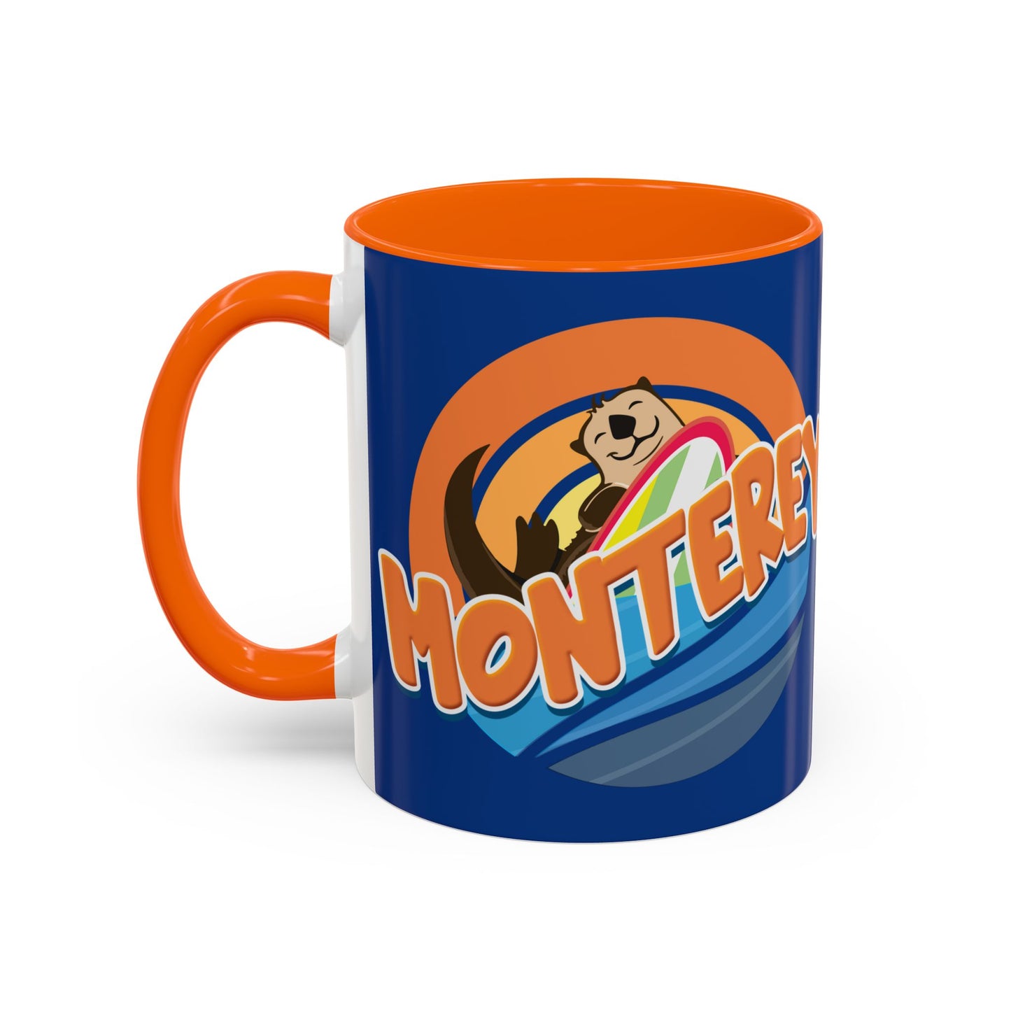 Board Bandit, Monterey, California -  Surfboard Stealing Otter - Accent Coffee Mug – 11/15oz