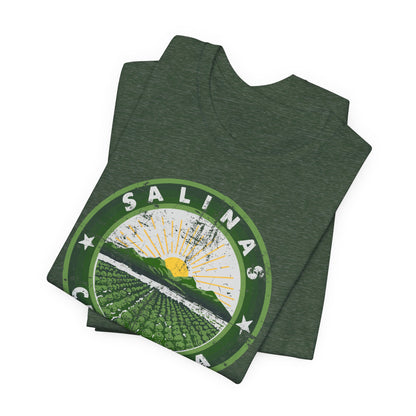 Salinas, California (retro city logo) - Unisex Jersey Short Sleeve Tee