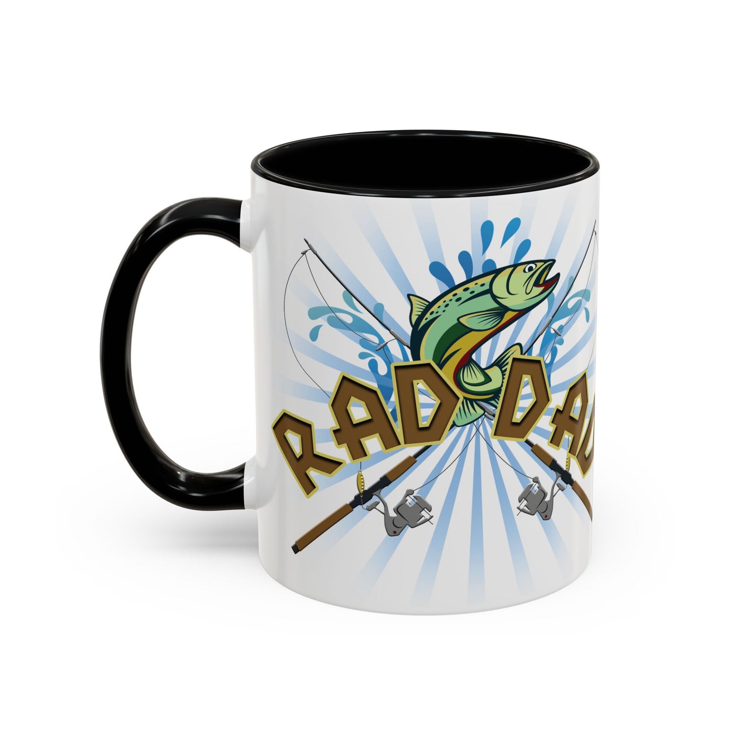 Rad Dad (fishing) - Accent Coffee Mug, 11oz