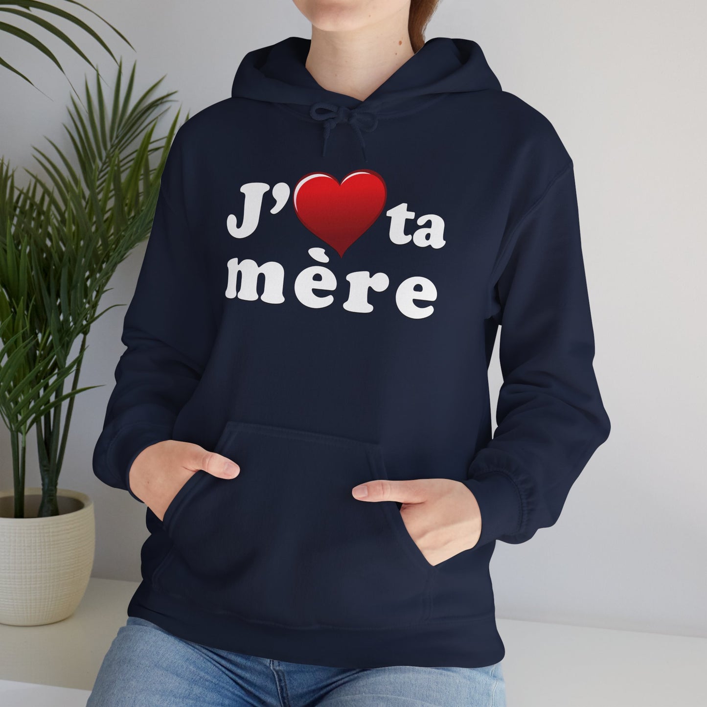 J' ♥ te mère - Unisex Heavy Blend™ Hooded Sweatshirt