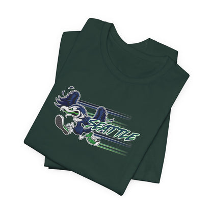 Gas Pump Seahawk (for Seattle fans) - Unisex Jersey Short Sleeve Tee