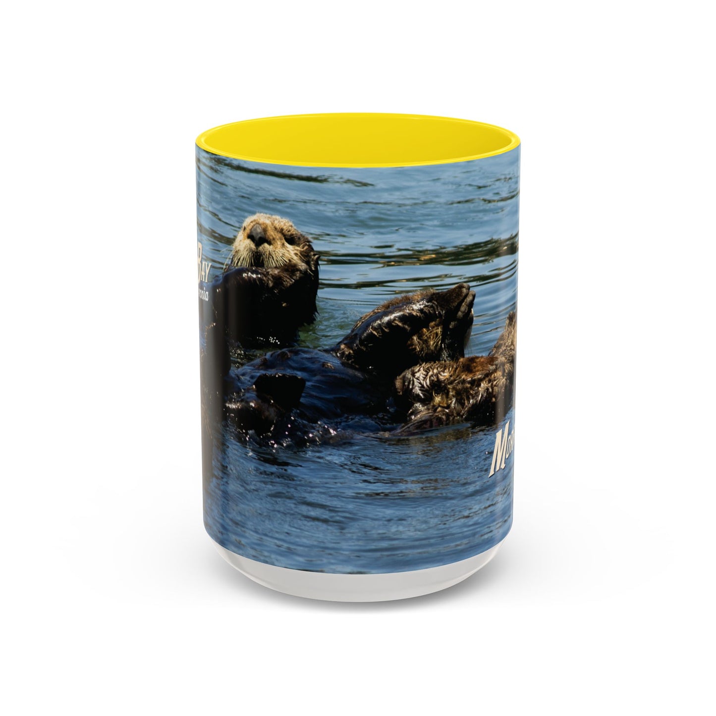 Sea Otter Raft (Morro Bay) Coffee Mug — Cute Sea Otter Accent Ceramic Mug (11/15oz)