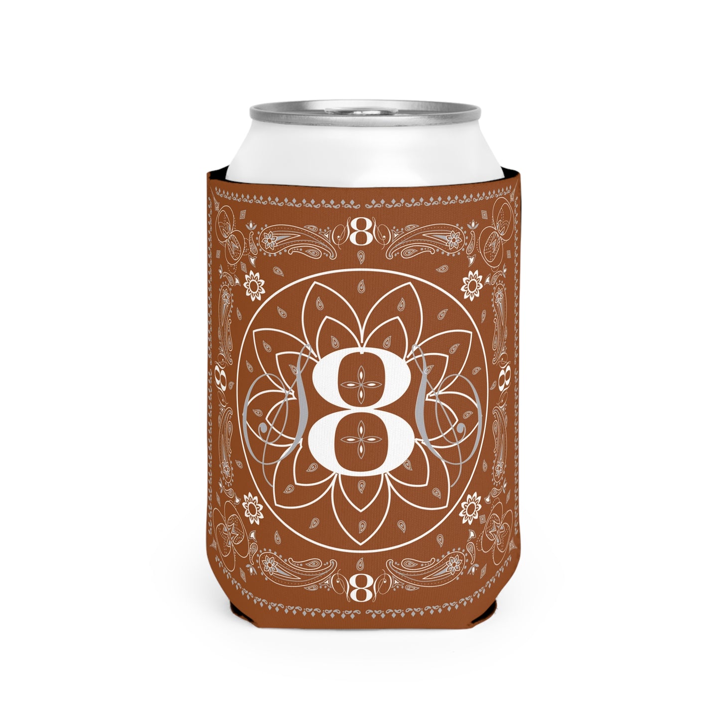 S8S Brown Paisley - Can Cooler Koozie Sleeve