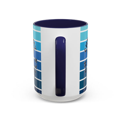 Huge Mussels Happy Sea Otter - Accent Coffee Mug (11, 15oz)