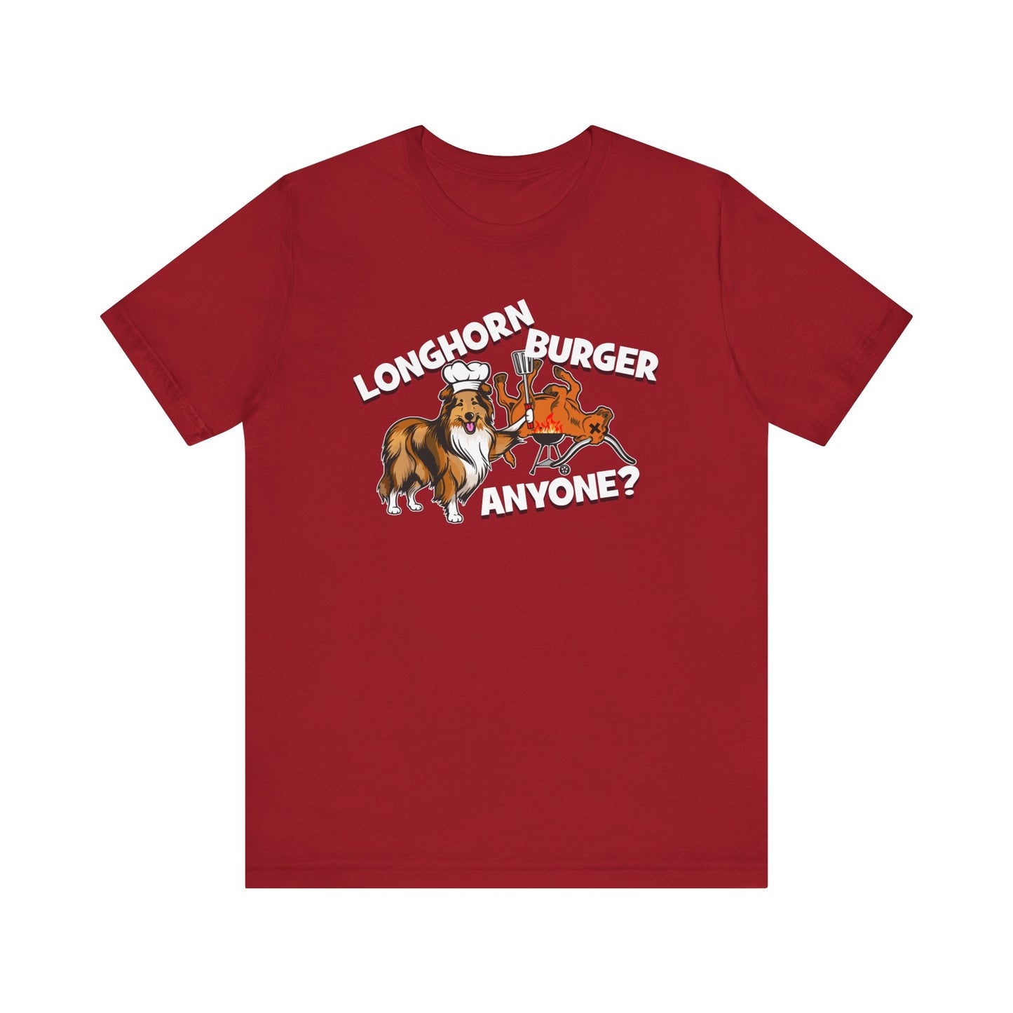 Longhorn Burger Anyone? (for A&M fans) - Unisex Jersey Short Sleeve Tee