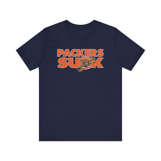 The Pack Sucks (for Chicago Bears fans) - Unisex Jersey Short Sleeve Tee