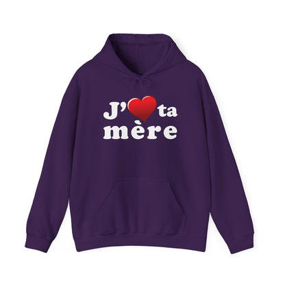 J' ♥ te mère - Unisex Heavy Blend™ Hooded Sweatshirt