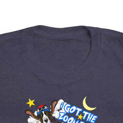 'I Got The Zoomies' Basset Hound In A Racecar - Toddler Tee
