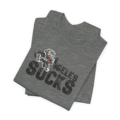L.A. sux (for Las Vegas fans) - Unisex Jersey Short Sleeve Tee
