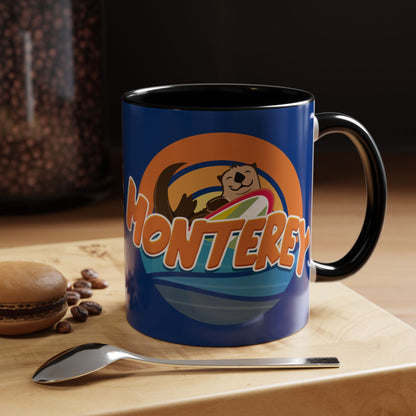 Board Bandit, Monterey, California -  Surfboard Stealing Otter - Accent Coffee Mug – 11/15oz