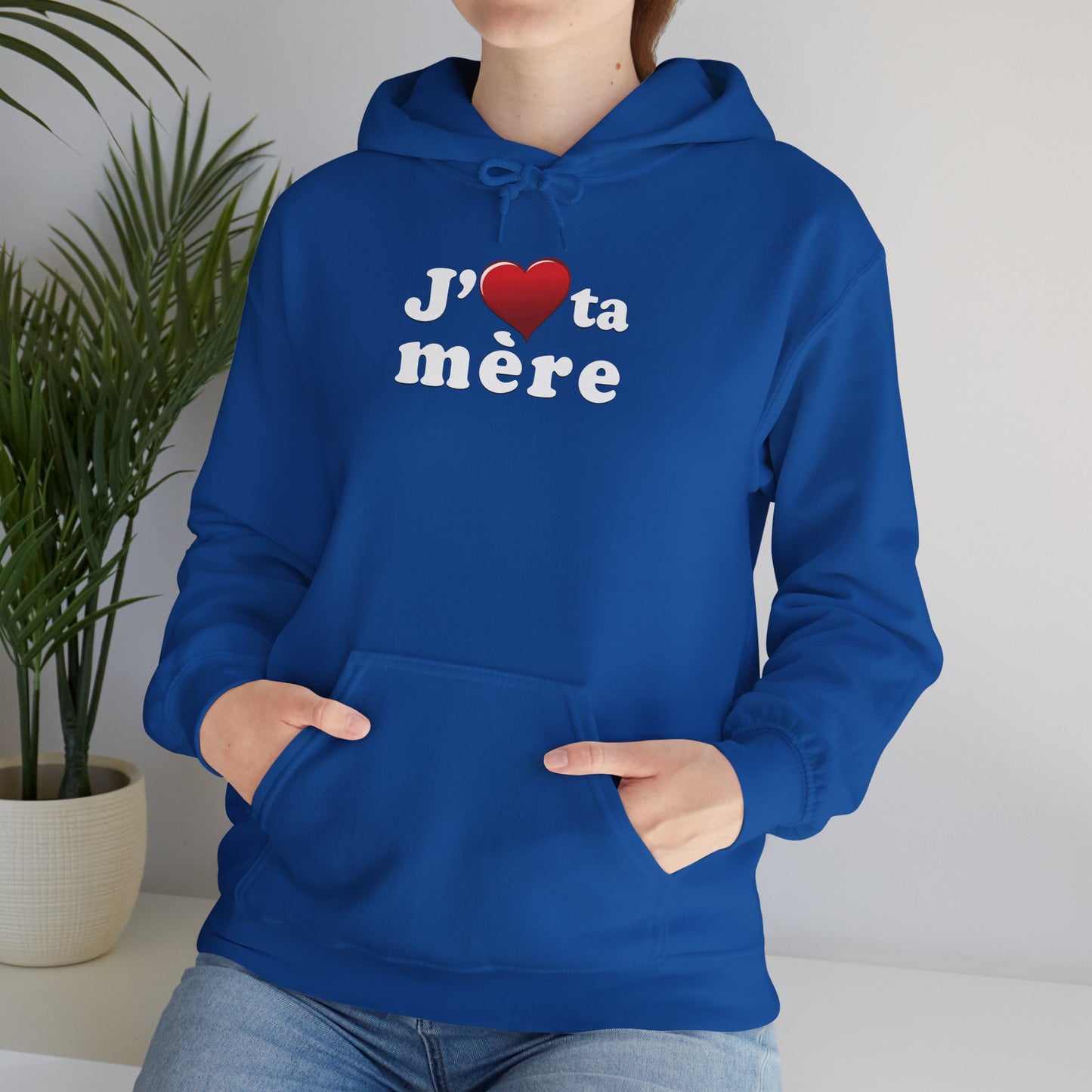J' ♥ te mère - Unisex Heavy Blend™ Hooded Sweatshirt