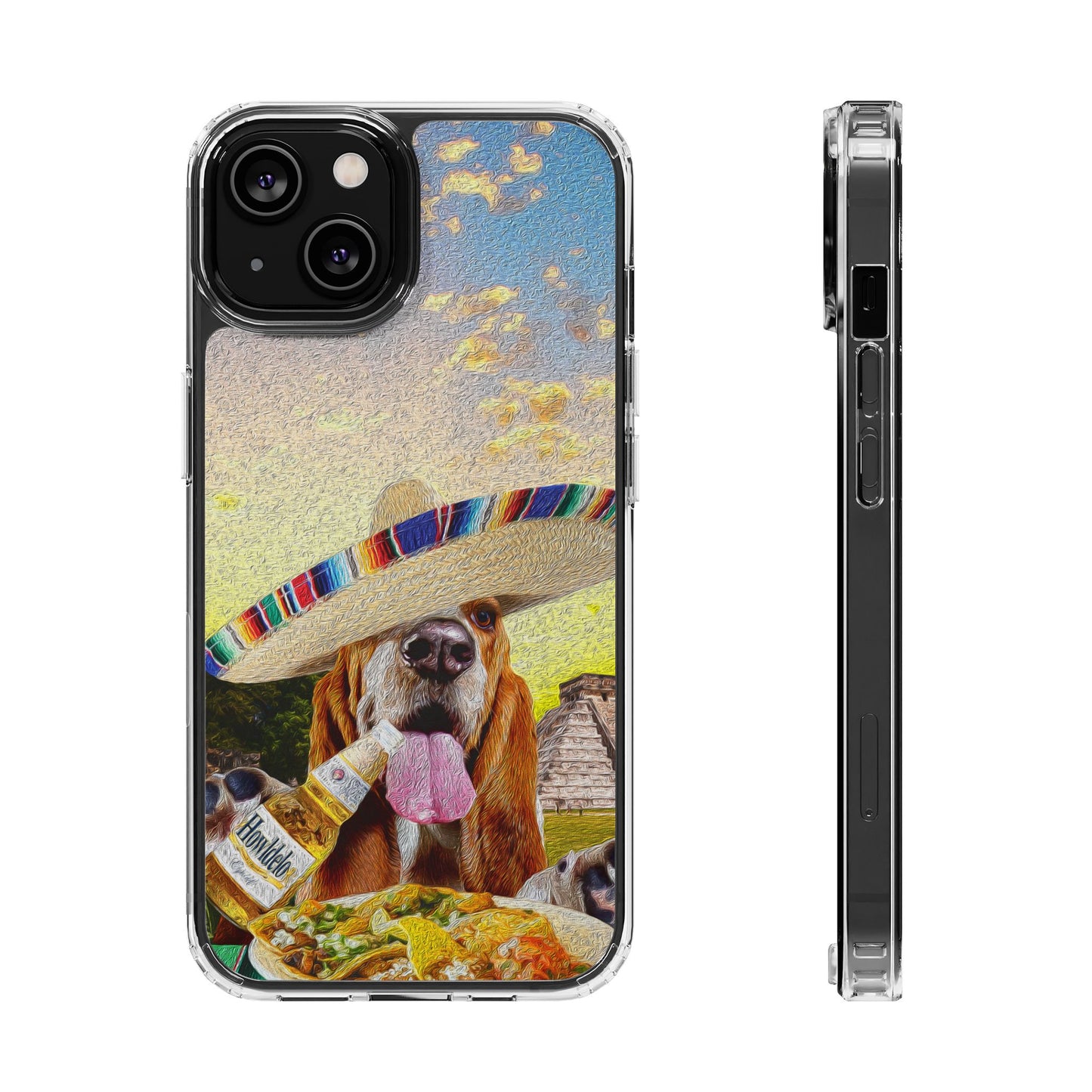 Basset Hound Eating Mexican Cuisine In Mexico - Clear Case