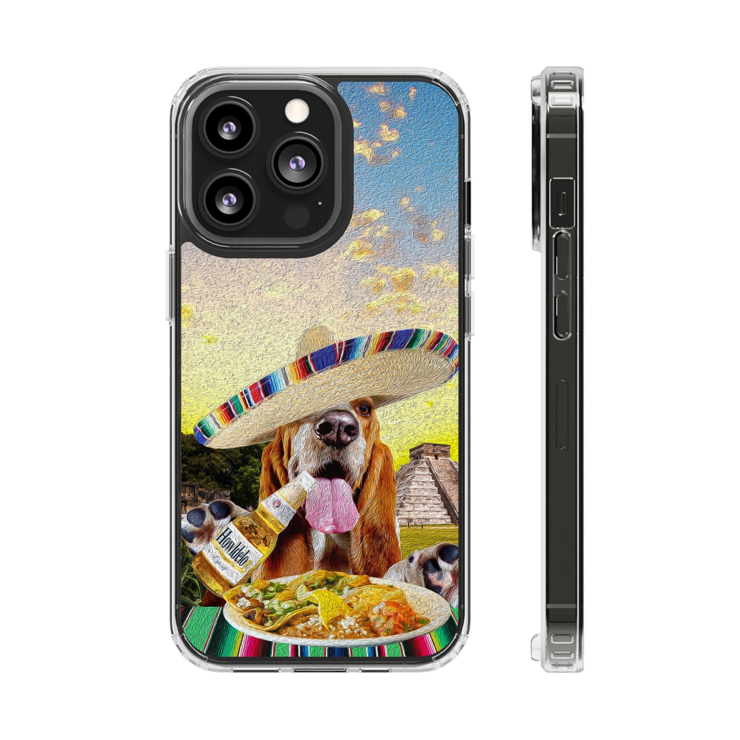 Basset Hound Eating Mexican Cuisine In Mexico - Clear Case