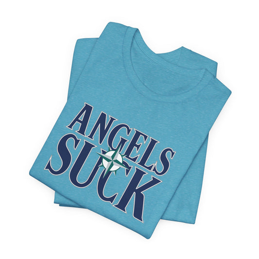 Aneheim Sucks (for Seattle Mariners fans) - Unisex Jersey Short Sleeve Tee