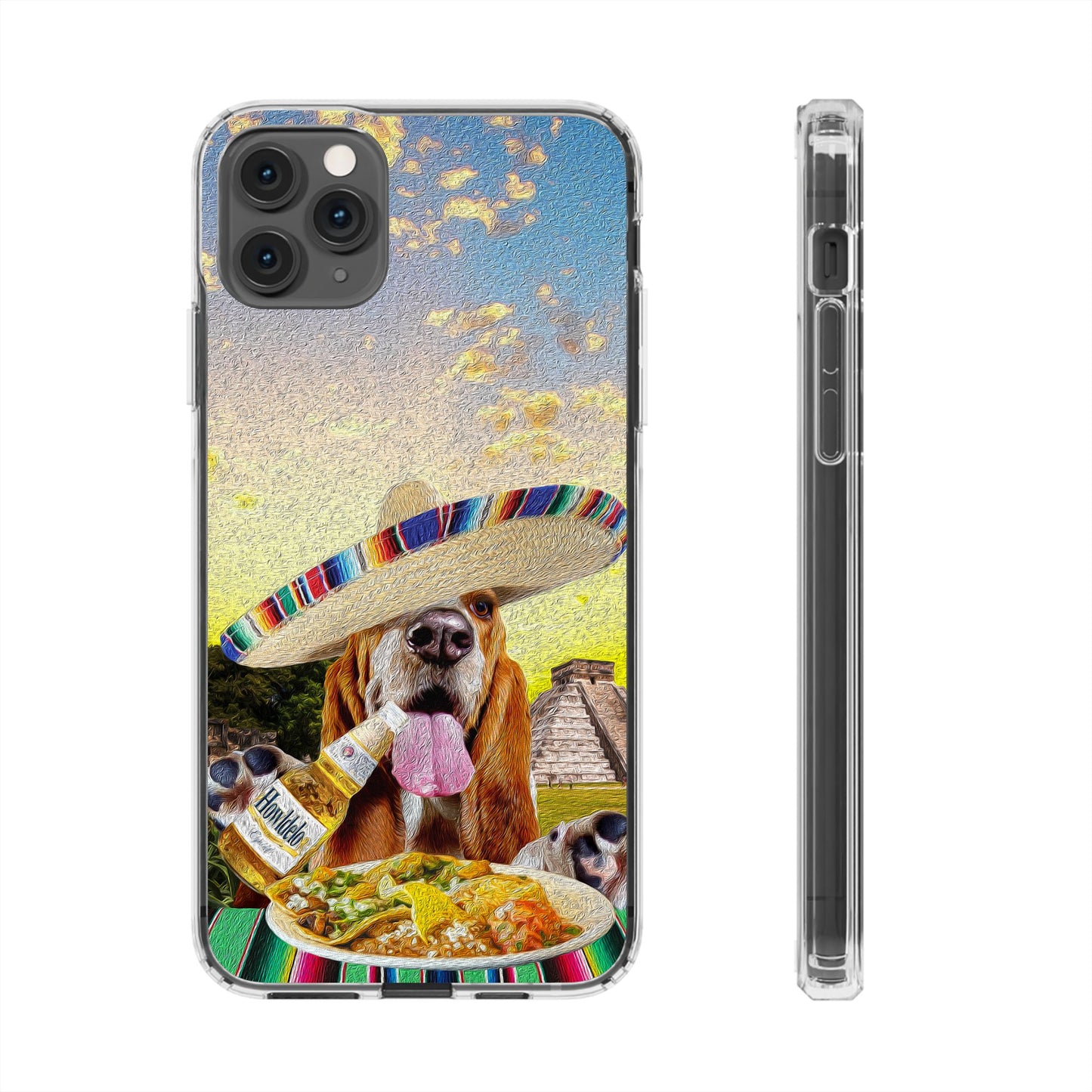 Basset Hound Eating Mexican Cuisine In Mexico - Clear Case