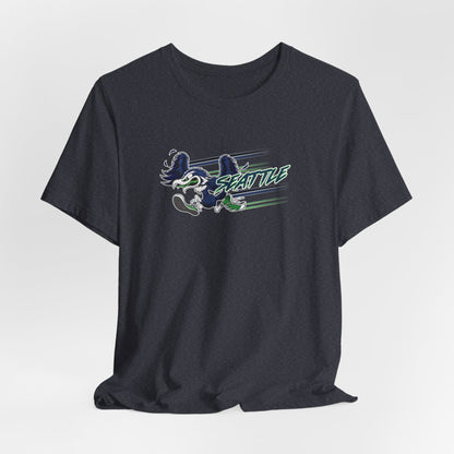 Gas Pump Seahawk (for Seattle fans) - Unisex Jersey Short Sleeve Tee