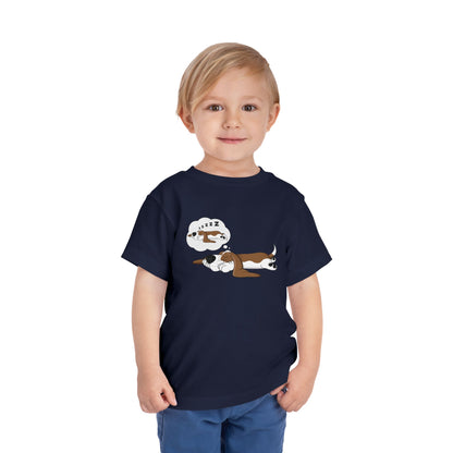 Dreaming of Sleeping Basset Hound - Toddler Tee