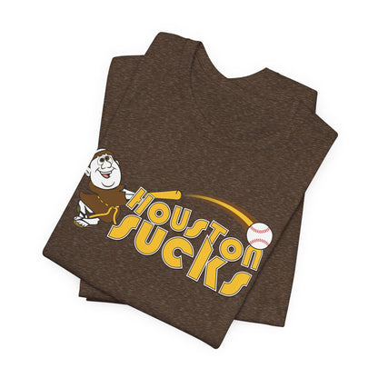 Houston Sucks! (Padres fan art) - Unisex Jersey Short Sleeve Tee