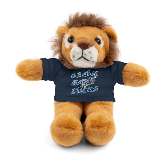 Lion Wearing a Hater Tee — Soft Stuffed Animal Gift