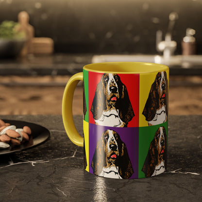 Basset Hound Pop Art - Colorful Coffee Mugs, 11oz
